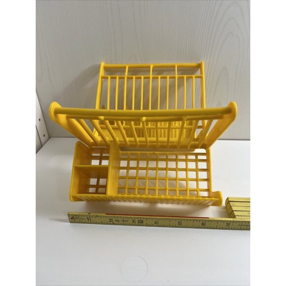 Vtge Fisher Price Fun With Food Drying Rack Dishes 1987 Bowls Plates Made in USA - Picture 10 of 15